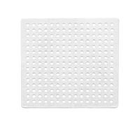 sourcing map 1 Pcs Stainless Steel Floor Drain Cover, 3.9 Inches Shower Hair Catcher Drain Grate for Furniture Repair Bathroom Kitchen, Silver Tone(Square)