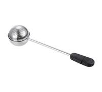 sourcing map 1 Pcs Tea Infuser Filter, Loose Tea Steeper, Stainless Steel Tea Strainer, Tea Ball with Handle for Brew Loose Leaf Tea, Black