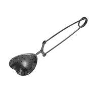 sourcing map 1 Pcs Tea Infuser, Stainless Steel Loose Leaf Tea Infuser Filter for Cup and Teapot, Long Handle Tea Steeper Strainers for Tearoom Office Home, Heart Shaped Black