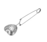 sourcing map 1 Pcs Tea Infuser, Stainless Steel Loose Leaf Tea Infuser Filter for Cup and Teapot, Long Handle Tea Steeper Strainers for Tearoom Office Home, Heart Shaped Silver