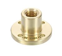 sourcing map 1 Pcs Tr10x2 Lead Screw Brass Nut, Trapezoidal Nut Linear Screw Acme Thread Screw Replacing Brass Nut (2mm Pitch, 1 Start, 2mm Lead) for 3D Printer Accessories