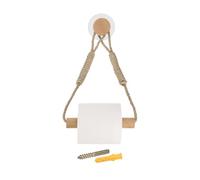 sourcing map 1 Pcs Wood Jute Rope Toilet Paper Holder for Bathroom Decor,Wood Color