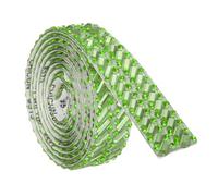 sourcing map 1 Roll 1 Yard x 0.59" Crystal Rhinestone Ribbon, Self Adhesive Glass Gems Crystal Ribbon, Twill Gemstone Strips Sticker for DIY Crafts, Clothes, Party Decoration, Apple Green