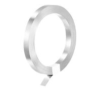 sourcing map 1 Roll 10 Meter Nickel-Plated Steel Strip, Connecting Plate Steel Tape for Battery and Spot Welding, 5x0.15mm(WxT)