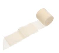 sourcing map 1 Roll Chiffon Ribbon, 1.5 Inch x 5 Yard Handmade Fringe Silk Frayed Ribbon for Flower Bouquet Wrapping Wedding Decoration Bridal DIY Crafts Beige