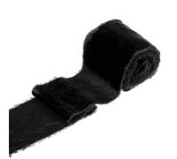 sourcing map 1 Roll Velvet Ribbon, 3 Inch x 3 Yard Handmade Silk Fringe Frayed Ribbon Raw Edge for Flower Bouquet Wrapping Wedding Decoration Bridal DIY Crafts, Black