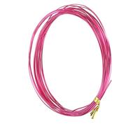 sourcing map 1 Rolls 24 Gauge Flat Aluminum Wire, 16.40 ft Soft Craft Wire for Flower Bonsai Crafts Carving DIY Bezel Sculpting Gem Metal Wrap, Rose Red