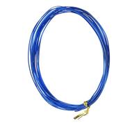 sourcing map 1 Rolls 24 Gauge Flat Aluminum Wire, 16.40 ft Soft Craft Wire for Flower Bonsai Crafts Carving DIY Bezel Sculpting Gem Metal Wrap, Dark Blue