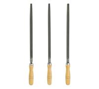 sourcing map 1 Set 12" Square Fine/Medium/Bastard Cut File Double Cut Teeth Fine/Medium/Bastard Metal File High Carbon Steel T12 with Wood Handle for Metal Wood Shaping, Grey/Yellow