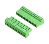 sourcing map 1 Set 13 Pin 3.5mm Pitch PCB Mount Screw Terminal Block Connector, Right Angle Pluggable Plug for DIY Electronics Audio Power Modules 26-16AWG Cable