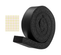 sourcing map 1 Set 3.28ft Foam Seal Strip, 1 Inch Width x 2 Inch Thick Weather Stripping Foam Insulation Tape, High Density Air Conditioner Open Cell Foam Seal Tape for Doors, Windows, Black