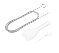 sourcing map 1 Set AC Drain Line Cleaner Tool Brush, 59 Inch Long Drain Brush Flexible Feeding Tube Brush, Refrigerator Car Cleaning Brush for Straw, Hose Pipe(Stainless Steel White)