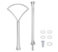 sourcing map 1 Set Cake Stand Hardware Kit, 2 Tier Cupcake Stand Fittings Zinc Alloy Tray Holder, Fruit Dessert Serving Trays Support Rod for DIY Making Wedding Party Decoration, Silver