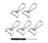 sourcing map 1 Set Detachable Snap Hooks, 0.59" D Ring Swivel Clasp for Purses Push Gate Lobster Claw Clasps Fashion Clip Purse Making with Screwdriver, Silver