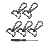 sourcing map 1 Set Detachable Snap Hooks, 0.79" D Ring Swivel Clasp for Purses Push Gate Lobster Claw Clasps Fashion Clip Purse Making with Screwdriver, Grey