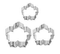 sourcing map 1 Set Flower Cookie Cutter, Morning Glory Flower Stainless Steel Holiday Cookie Cutters Biscuit Mould for Pastry Fondant Cake Cookie, Silver