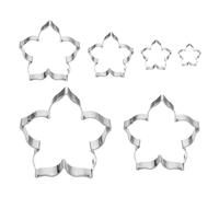 sourcing map 1 Set Flower Cookie Cutter, Pentagon Flower Fondant Baking Tool for Making Cookie Silver