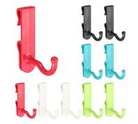 sourcing map 1 Set Grid Wall Hooks, 2.8 Inch Grid Wall Panel Plastic Utility Hook, Shelf Hook for Garage Store Warehouse Shop Home Hanging, White/Black/Blue/Green/Red