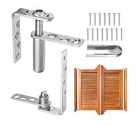 sourcing map 1 Set Heavy Duty Saloon Door Hinges MID, 16.5lbs Load Bearing | Self-Return Cafe Door Hinge,304 Stainless Steel,Swinging Doors Hardware,for 22mm Thick Doors
