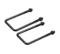 sourcing map 1 Set M10 Square U-Bolts, 60mm (2.36") Inner Width 150mm (5.91") Length 304 Stainless Steel U-Clamp Bolt Electroplated with Nuts for Automobile, Trailer, Boat Trail, Black