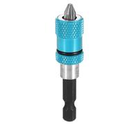 sourcing map 1 Set Magnetic Screwdriver Bit Holders 3 Inch CR-V Steel Torsion Impact Bit Holder Kits Quick Release Extension Adapter with 1/4 Inch Hex Shank for Industry Home Auto, Blue Black