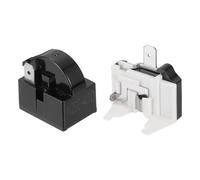 sourcing map 1 Set PTC Refrigerator Starter Relay 4.7 Ohm 2 Pin and 1/2HP Freezer Overload Protector for Fridge Cooler Compressor