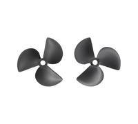 sourcing map 1 Set RC Boat Propeller, 3 Blades Propellers 4.8mm Hole Dia 52mm OD 80mm Pitch CW/CCW Clockwise Rotating Drill Propeller for RC Boat, DIY Ship Model, Black