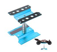 sourcing map 1 Set RC Car Work Stand Lift Lower Aluminum Repair Workstation 360 Degree Rotation for 1/8 1/10 1/16 Scale RC Car Crawler Truck Vehicle (Sky Blue)