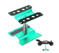 sourcing map 1 Set RC Car Work Stand Lift Lower Aluminum Repair Workstation 360 Degree Rotation for 1/8 1/10 1/16 Scale RC Car Crawler Truck Vehicle (Green)