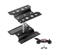 sourcing map 1 Set RC Car Work Stand Lift Lower Aluminum Repair Workstation 360 Degree Rotation with Black Screw Tray and Screw Box for 1/8 1/10 1/16 Scale RC Car Crawler Truck Vehicle (Black)