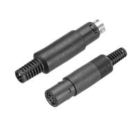 sourcing map 1 Set S-Video DIN Mini Socket 4 Pin Signal Transmission Mini Din Plug for TV DVD Computer Player(PS/2 Male and Female Plug)