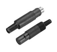 sourcing map 1 Set S-Video DIN Mini Socket 8 Pin Signal Transmission Mini Din Plug for TV DVD Computer Player(PS/2 Male and Female Plug)