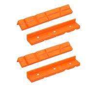 sourcing map 1 Set Vise Jaw Pads 4" and 6" Rubber V-Shape Magnetic Vise Soft Jaws Standard Anti-Scratches Vice Covers Tools for DIY Making Woodworking Clamping Plumbing, Orange