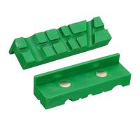 sourcing map 1 Set Vise Jaw Pads 4" Rubber Magnetic Vise Soft Jaws Standard Anti-Scratches Vice Covers Tools for DIY Making Woodworking Clamping Plumbing, Green