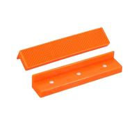 sourcing map 1 Set Vise Jaw Pads 5" Rubber Flat Magnetic Vise Soft Jaws Standard Anti-Scratches Vice Covers Tools for DIY Making Woodworking Clamping Plumbing, Orange
