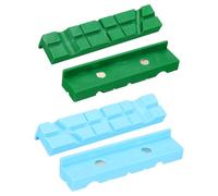 sourcing map 1 Set Vise Jaw Pads 6" and 6" Rubber Magnetic Vise Soft Jaws Standard Anti-Scratches Vice Covers Tools for DIY Making Woodworking Clamping Plumbing, Blue/Green