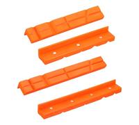 sourcing map 1 Set Vise Jaw Pads 6" and 8" Rubber V-Shape Magnetic Vise Soft Jaws Standard Anti-Scratches Vice Covers Tools for DIY Making Woodworking Clamping Plumbing, Orange