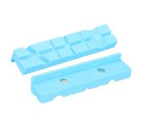 sourcing map 1 Set Vise Jaw Pads 6" Rubber Magnetic Vise Soft Jaws Standard Anti-Scratches Vice Covers Tools for DIY Making Woodworking Clamping Plumbing, Blue