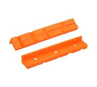 sourcing map 1 Set Vise Jaw Pads 6" Rubber V-Shape Magnetic Vise Soft Jaws Standard Anti-Scratches Vice Covers Tools for DIY Making Woodworking Clamping Plumbing, Orange