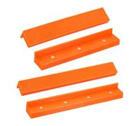 sourcing map 1 Set Vise Jaw Pads 8" and 6" Rubber Flat Magnetic Vise Soft Jaws Standard Anti-Scratches Vice Covers Tools for DIY Making Woodworking Clamping Plumbing, Orange