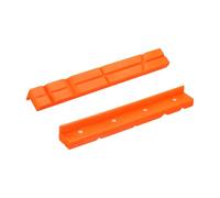 sourcing map 1 Set Vise Jaw Pads 8" Rubber V-Shape Magnetic Vise Soft Jaws Standard Anti-Scratches Vice Covers Tools for DIY Making Woodworking Clamping Plumbing, Orange