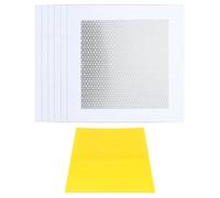 sourcing map 1 Set Wall Repair Patch 6" Drywall Repair Aluminum Plate Durable Mesh Wall Hole Repair Patch Kit with Self-Adhesive Backing for Sheetrock Ceiling Holes Repair, Silver Tone