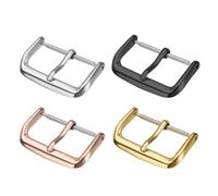 sourcing map 1 Set Watch Band Replacement Buckle 18mm 316L Stainless Steel Clasp for Leather Silicone Nylon Canvas Watch Bands