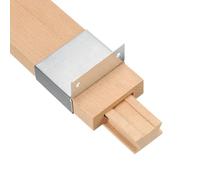 sourcing map 1 Set Wooden Drawer Slides with Metal Slide Glide Bracket, Classic Wood Center Guide Track, Wood Drawer Glides Bottom Rails Replacement Kit, 13-3/4" (35 CM)