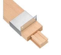 sourcing map 1 Set Wooden Drawer Slides with Metal Slide Glide Bracket, Classic Wood Center Guide Track, Wood Drawer Glides Bottom Rails Replacement Kit, 12" (30 CM)