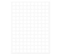 sourcing map 1 Sheet/140Pcs Screw Hole Cover Stickers, 12mm Dia PVC Self Adhesive Covers Caps Dustproof for Wood Furniture Cabinet Shelf Wardrobe, White