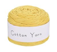 sourcing map 1 Skein Cotton Yarn, 100% Cotton Chunky Yarn for Hand Knitting, Blanket Yarn for Crocheting Each of 100g/3.53oz(Per Skein 150m/164 Yard)/Orange Yellow