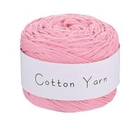 sourcing map 1 Skein Cotton Yarn, 100% Cotton Chunky Yarn for Hand Knitting, Blanket Yarn for Crocheting Each of 100g/3.53oz(Per Skein 150m/164 Yard)/Light Peach