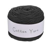 sourcing map 1 Skein Cotton Yarn, 100% Cotton Chunky Yarn for Hand Knitting, Blanket Yarn for Crocheting Each of 100g/3.53oz(Per Skein 150m/164 Yard)/Black