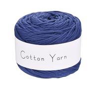 sourcing map 1 Skein Cotton Yarn, 100% Cotton Chunky Yarn for Hand Knitting, Blanket Yarn for Crocheting Each of 100g/3.53oz(Per Skein 150m/164 Yard)/Dark Blue